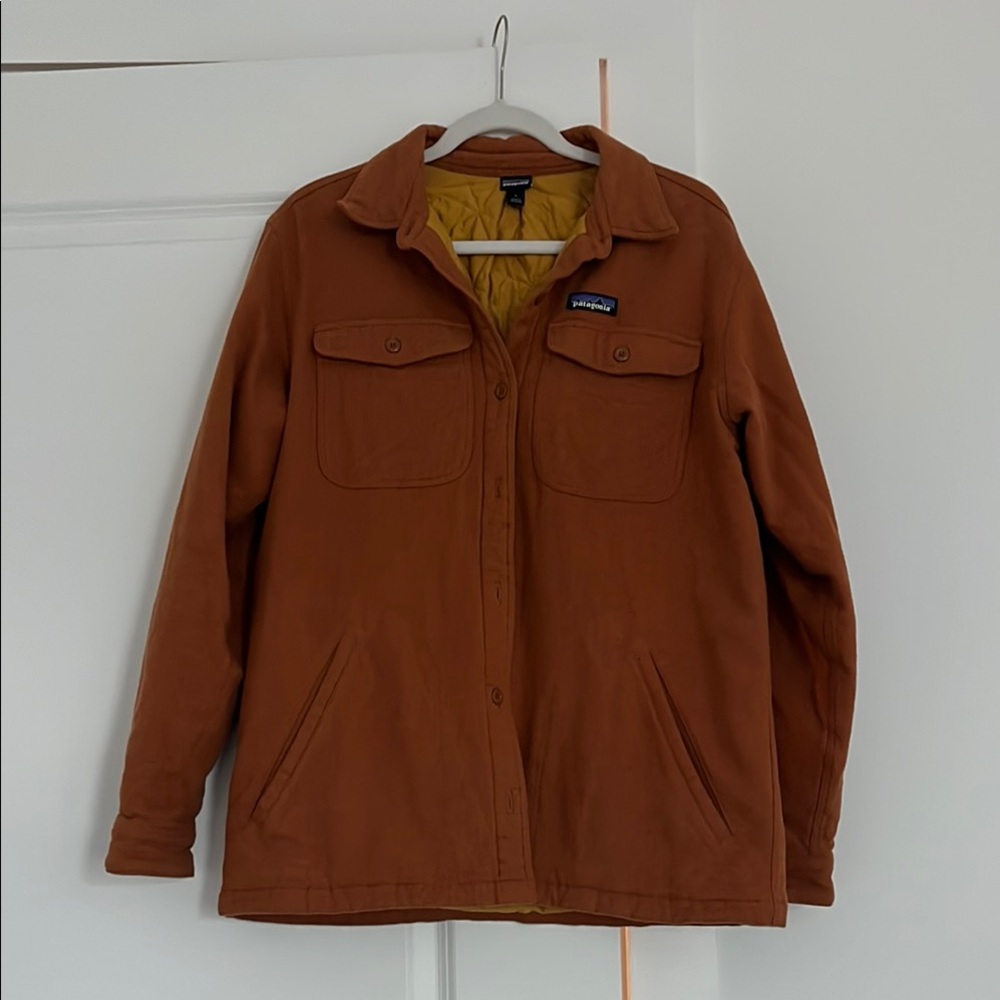 Patagonia burnt orange shacket